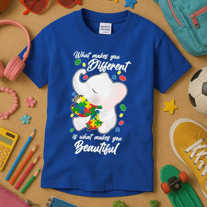 What Makes You Different Is What Makes You Beautiful Autism Kids T-Shirt