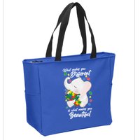 What Makes You Different Is What Makes You Beautiful Autism Zip Tote Bag