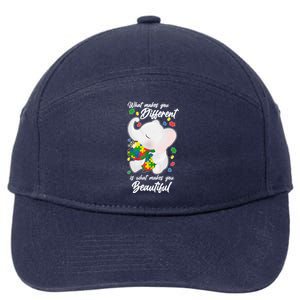 What Makes You Different Is What Makes You Beautiful Autism 7-Panel Snapback Hat