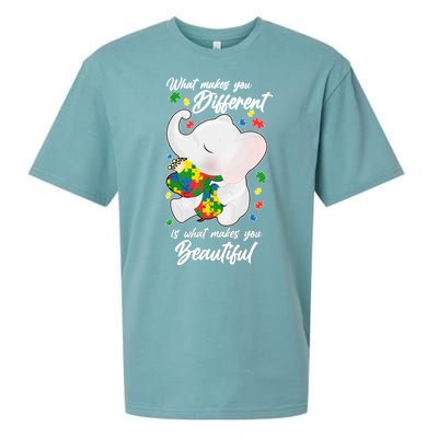 What Makes You Different Is What Makes You Beautiful Autism Sueded Cloud Jersey T-Shirt