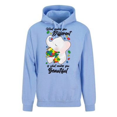 What Makes You Different Is What Makes You Beautiful Autism Unisex Surf Hoodie