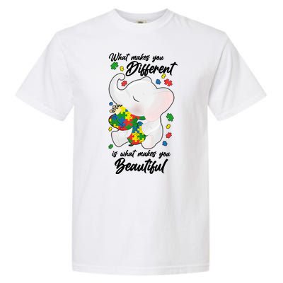 What Makes You Different Is What Makes You Beautiful Autism Garment-Dyed Heavyweight T-Shirt