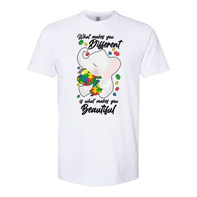 What Makes You Different Is What Makes You Beautiful Autism Softstyle CVC T-Shirt