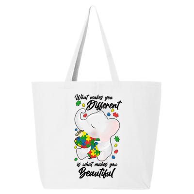 What Makes You Different Is What Makes You Beautiful Autism 25L Jumbo Tote