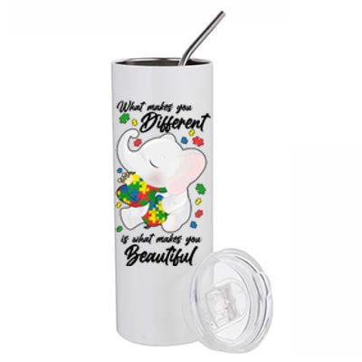 What Makes You Different Is What Makes You Beautiful Autism Stainless Steel Tumbler