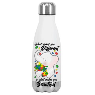 What Makes You Different Is What Makes You Beautiful Autism Stainless Steel Insulated Water Bottle