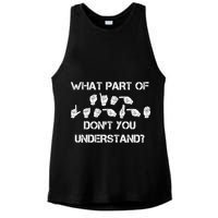 What Part Of Silent Language Don't You Understand Ladies PosiCharge Tri-Blend Wicking Tank