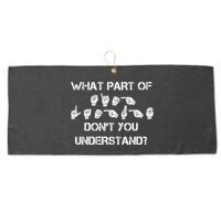 What Part Of Silent Language Don't You Understand Large Microfiber Waffle Golf Towel