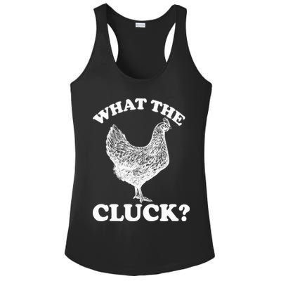 What the Cluck? Funny Chicken Ladies PosiCharge Competitor Racerback Tank
