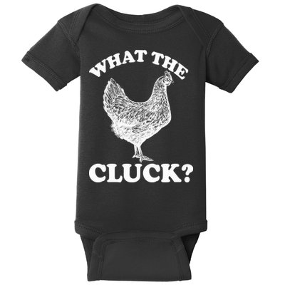 What the Cluck? Funny Chicken Baby Bodysuit