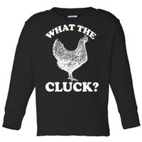 What the Cluck? Funny Chicken Toddler Long Sleeve Shirt