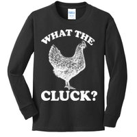 What the Cluck? Funny Chicken Kids Long Sleeve Shirt