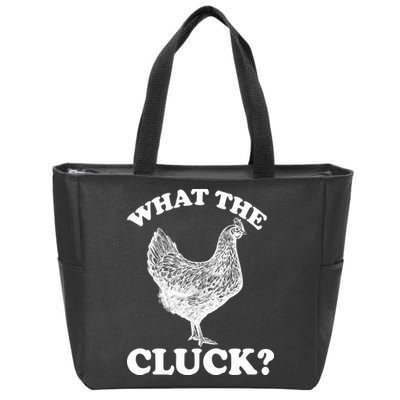 What the Cluck? Funny Chicken Zip Tote Bag