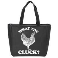 What the Cluck? Funny Chicken Zip Tote Bag