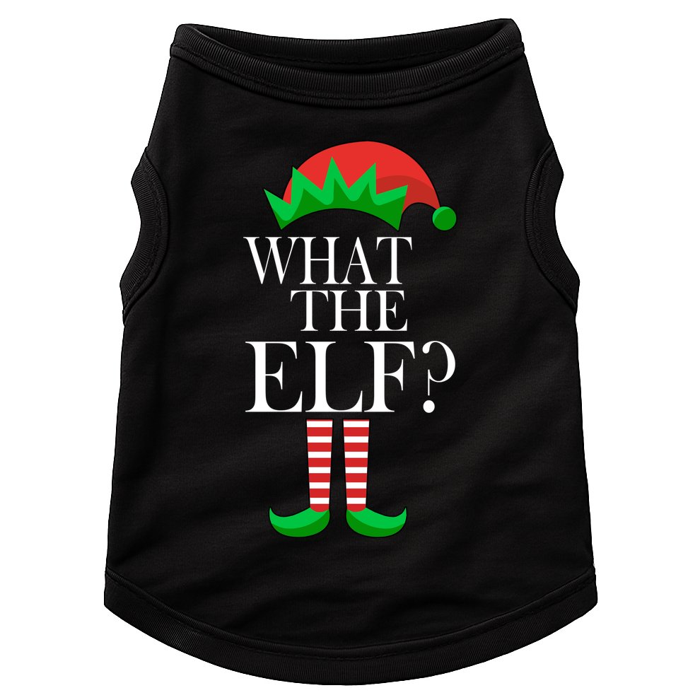 What The Elf Funny Family Matching Christmas Doggie Tank