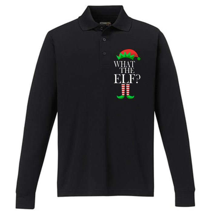 What The Elf Funny Family Matching Christmas Performance Long Sleeve Polo