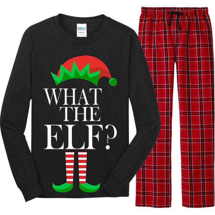 What The Elf Funny Family Matching Christmas Long Sleeve Pajama Set