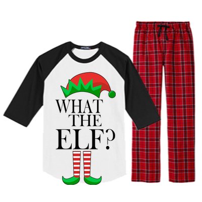 What The Elf Funny Family Matching Christmas Raglan Sleeve Pajama Set