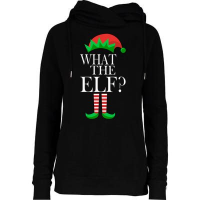 What The Elf Funny Family Matching Christmas Womens Funnel Neck Pullover Hood