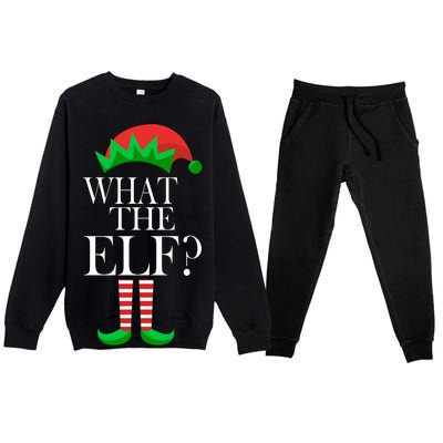 What The Elf Funny Family Matching Christmas Premium Crewneck Sweatsuit Set