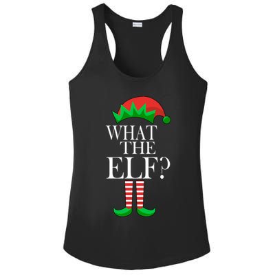 What The Elf Funny Family Matching Christmas Ladies PosiCharge Competitor Racerback Tank