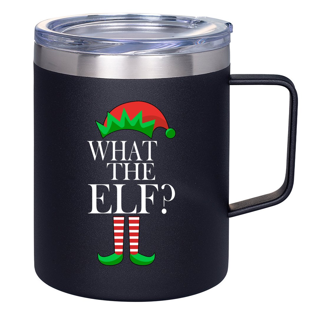 What The Elf Funny Family Matching Christmas 12oz Stainless Steel Coffee Mug