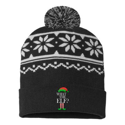 What The Elf Funny Family Matching Christmas USA-Made Snowflake Beanie