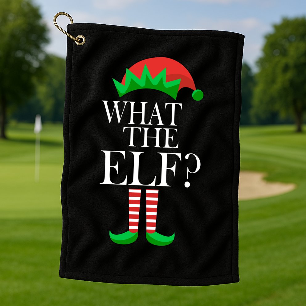 What The Elf Funny Family Matching Christmas Golf Towel