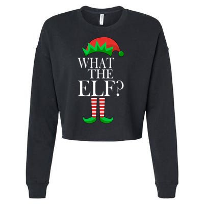 What The Elf Funny Family Matching Christmas Cropped Pullover Crew