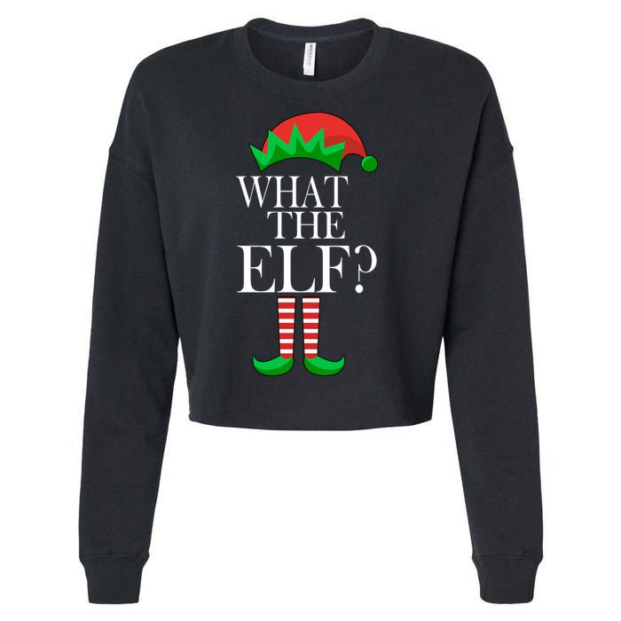 What The Elf Funny Family Matching Christmas Cropped Pullover Crew