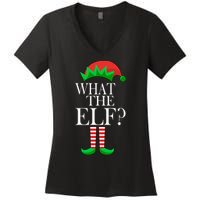 What The Elf Funny Family Matching Christmas Women's V-Neck T-Shirt