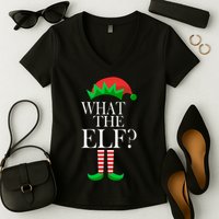 What The Elf Funny Family Matching Christmas Women's V-Neck T-Shirt