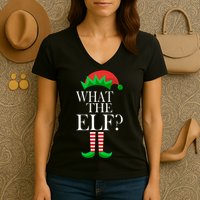 What The Elf Funny Family Matching Christmas Women's V-Neck T-Shirt