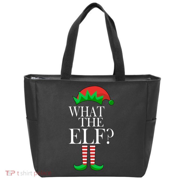 What The Elf Funny Family Matching Christmas Zip Tote Bag