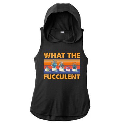 What The Fucculent Succulent Ladies PosiCharge Tri-Blend Wicking Draft Hoodie Tank