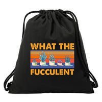 What The Fucculent Succulent Drawstring Bag