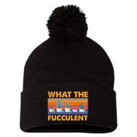 What The Fucculent Succulent Pom Pom 12in Knit Beanie