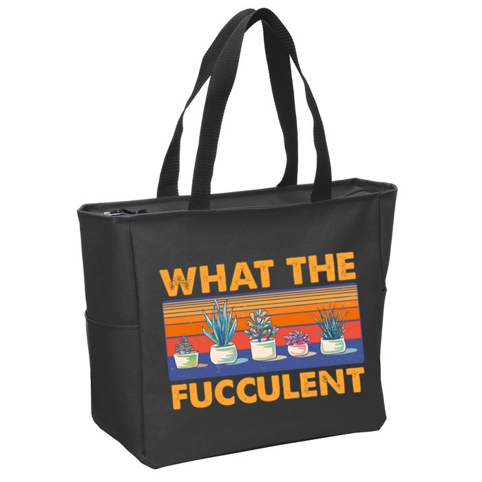 What The Fucculent Succulent Zip Tote Bag