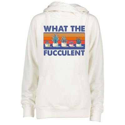 What The Fucculent Succulent Womens Funnel Neck Pullover Hood