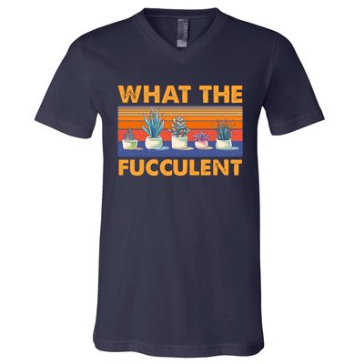 What The Fucculent Succulent V-Neck T-Shirt