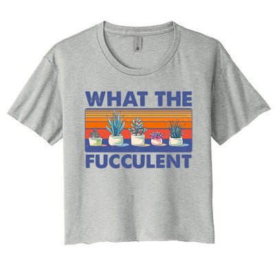 What The Fucculent Succulent Women's Crop Top Tee