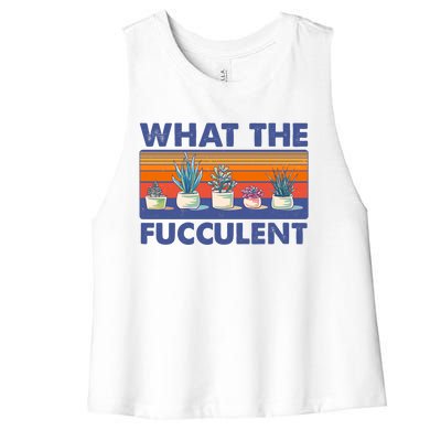 What The Fucculent Succulent Women's Racerback Cropped Tank