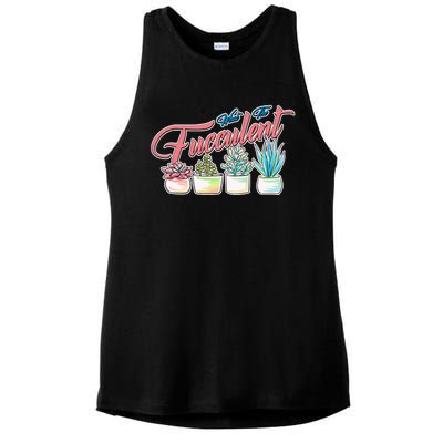 What the Fucculent Succulent Fanatic Plant Collector Ladies PosiCharge Tri-Blend Wicking Tank