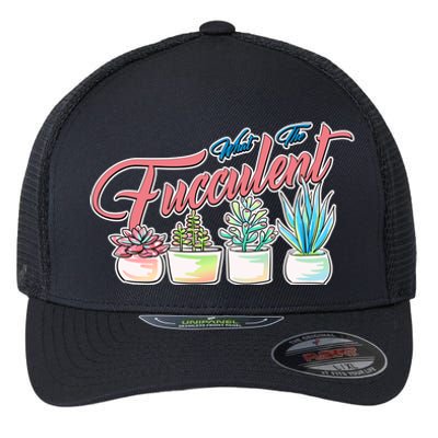 What the Fucculent Succulent Fanatic Plant Collector Flexfit Unipanel Trucker Cap