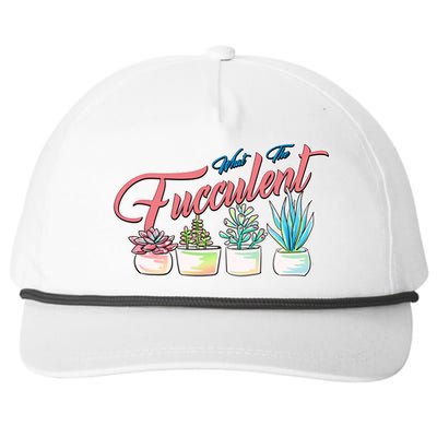 What the Fucculent Succulent Fanatic Plant Collector Snapback Five-Panel Rope Hat