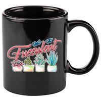 What the Fucculent Succulent Fanatic Plant Collector 11oz C Handle Ceramic Mug