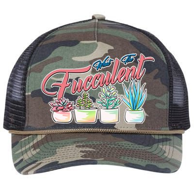 What the Fucculent Succulent Fanatic Plant Collector Retro Rope Trucker Hat Cap