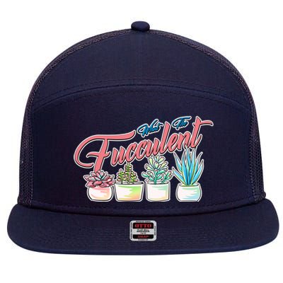 What the Fucculent Succulent Fanatic Plant Collector 7 Panel Mesh Trucker Snapback Hat