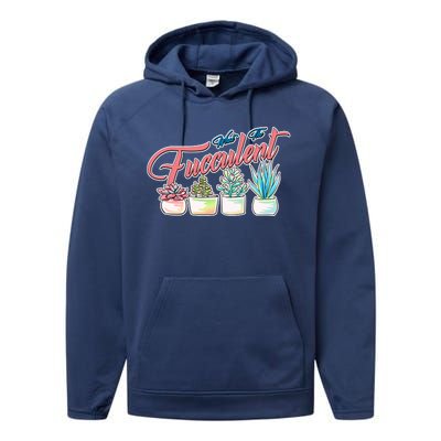 What the Fucculent Succulent Fanatic Plant Collector Performance Fleece Hoodie