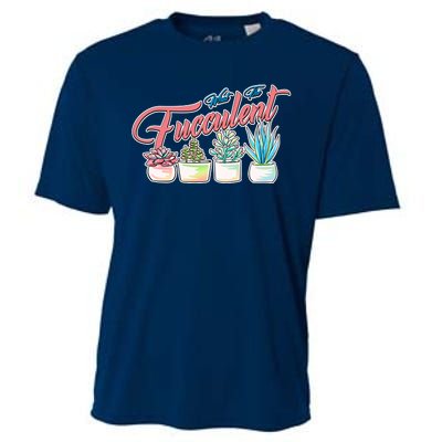 What the Fucculent Succulent Fanatic Plant Collector Cooling Performance Crew T-Shirt